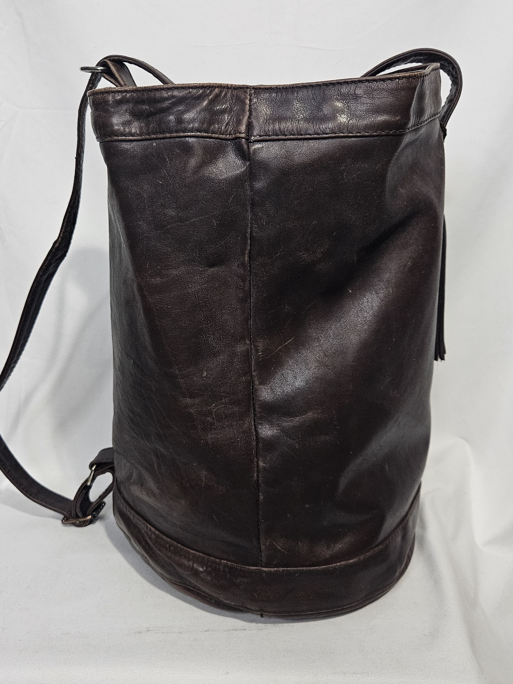 VTG Ellington Rucksack Unisex BR Leather Sling Bucket Bag Backpack Crossbody 90s
